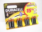 Батарейка duracell 1500 aa упак 8 /96